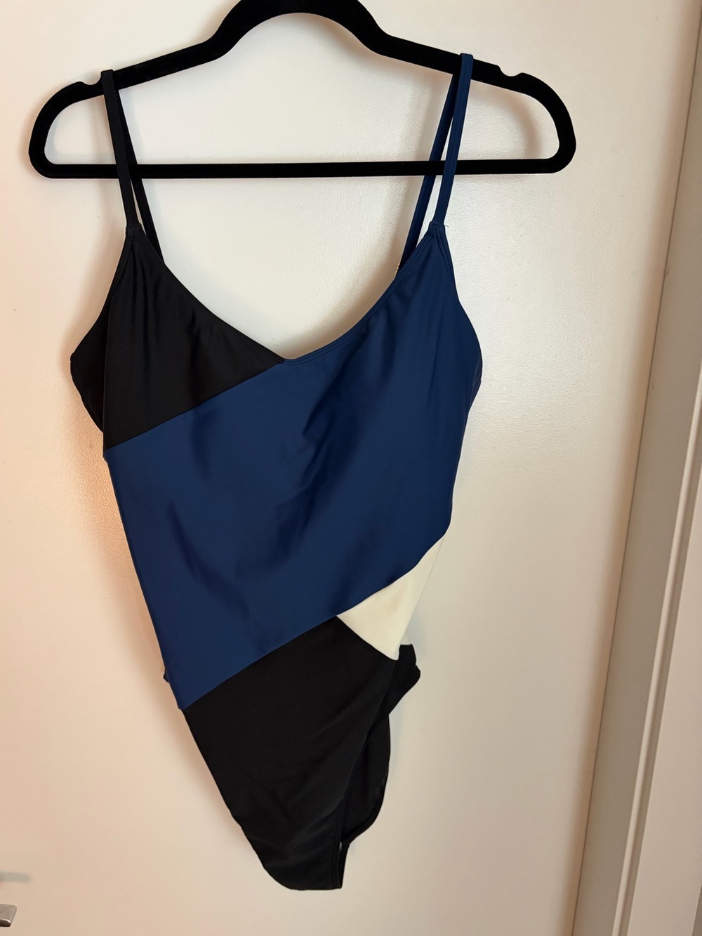 Colorblock Navy and Black womens One-Piece Swimsuit